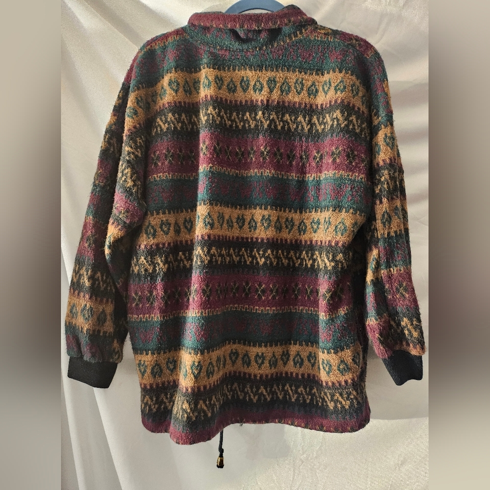 Energie Bi Currants Sweater Mens Medium Zip Collar Long Sleeve Acrylic - Picture 3 of 7